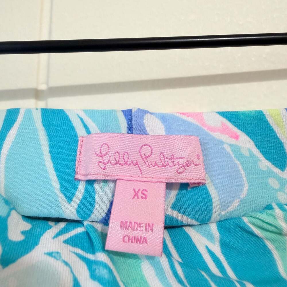 Lilly Pulitzer Laurana Off Shoulder Dress Bennet Blue Celestial Seas XS - Picture 4 of 6